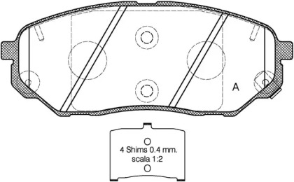 Комплект тормозных колодок OPEN PARTS BPA1661.02