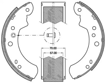 Комлект тормозных накладок OPEN PARTS BSA2050.00