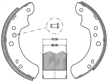 Комлект тормозных накладок OPEN PARTS BSA2051.00