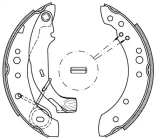 Комлект тормозных накладок OPEN PARTS BSA2077.00