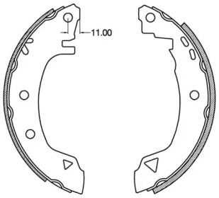 Комлект тормозных накладок OPEN PARTS BSA2097.00