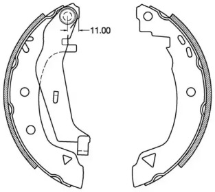 Комлект тормозных накладок OPEN PARTS BSA2098.00