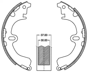 Комлект тормозных накладок OPEN PARTS BSA2142.00