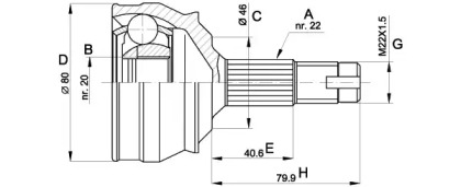 Шарнирный комплект OPEN PARTS CVJ5011.10