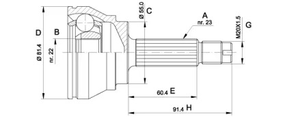 Шарнирный комплект OPEN PARTS CVJ5012.10