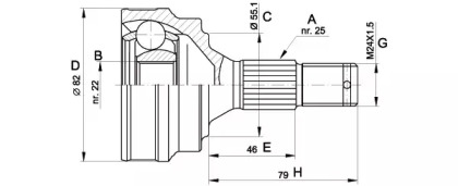 Шарнирный комплект OPEN PARTS CVJ5013.10