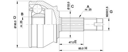 Шарнирный комплект OPEN PARTS CVJ5014.10