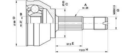 Шарнирный комплект OPEN PARTS CVJ5018.10