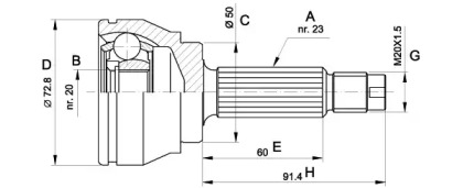 Шарнирный комплект OPEN PARTS CVJ5033.10