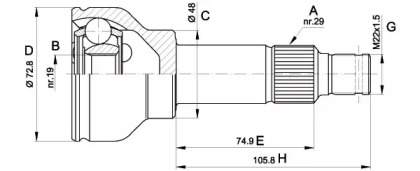 Шарнирный комплект OPEN PARTS CVJ5034.10