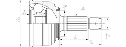 Шарнирный комплект OPEN PARTS CVJ5041.10