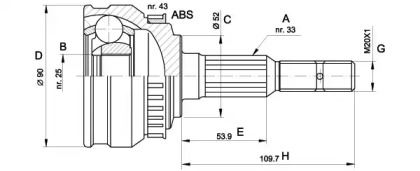 Шарнирный комплект OPEN PARTS CVJ5048.10