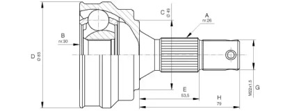 Шарнирный комплект OPEN PARTS CVJ5051.10