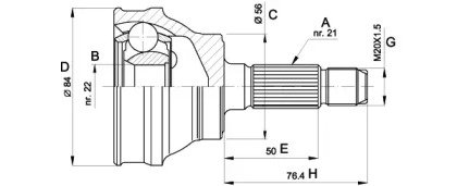 Шарнирный комплект OPEN PARTS CVJ5060.10