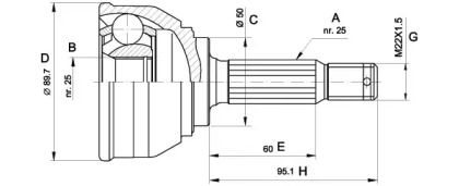 Шарнирный комплект OPEN PARTS CVJ5061.10