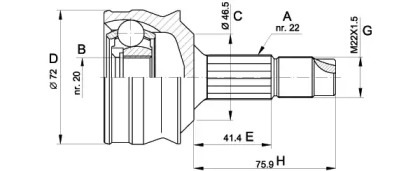 Шарнирный комплект OPEN PARTS CVJ5064.10