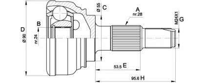 Шарнирный комплект OPEN PARTS CVJ5082.10