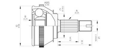 Шарнирный комплект OPEN PARTS CVJ5093.10