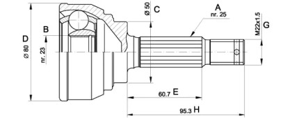 Шарнирный комплект OPEN PARTS CVJ5103.10