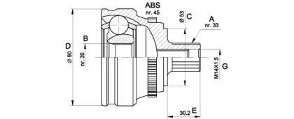 Шарнирный комплект OPEN PARTS CVJ5110.10