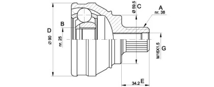 Шарнирный комплект OPEN PARTS CVJ5117.10