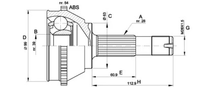 Шарнирный комплект OPEN PARTS CVJ5118.10