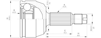 Шарнирный комплект OPEN PARTS CVJ5123.10