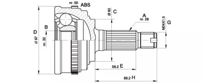 Шарнирный комплект OPEN PARTS CVJ5130.10