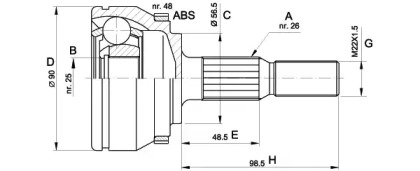 Шарнирный комплект OPEN PARTS CVJ5132.10