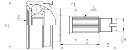 Шарнирный комплект OPEN PARTS CVJ5136.10