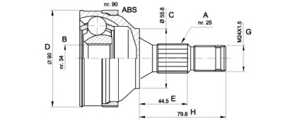 Шарнирный комплект OPEN PARTS CVJ5138.10