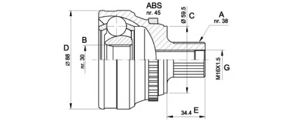 Шарнирный комплект OPEN PARTS CVJ5139.10