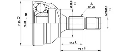 Шарнирный комплект OPEN PARTS CVJ5141.10