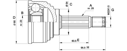 Шарнирный комплект OPEN PARTS CVJ5147.10