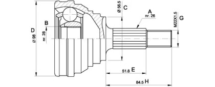 Шарнирный комплект OPEN PARTS CVJ5149.10