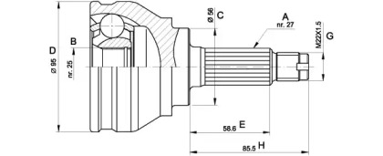 Шарнирный комплект OPEN PARTS CVJ5151.10