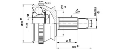 Шарнирный комплект OPEN PARTS CVJ5155.10