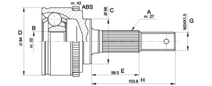 Шарнирный комплект OPEN PARTS CVJ5165.10