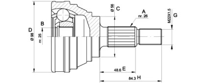 Шарнирный комплект OPEN PARTS CVJ5166.10