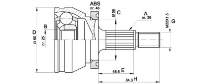 Шарнирный комплект OPEN PARTS CVJ5167.10