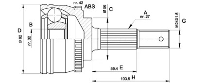 Шарнирный комплект OPEN PARTS CVJ5173.10