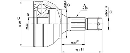 Шарнирный комплект OPEN PARTS CVJ5177.10