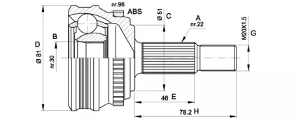 Шарнирный комплект OPEN PARTS CVJ5185.10