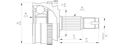 Шарнирный комплект OPEN PARTS CVJ5186.10