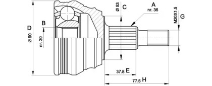 Шарнирный комплект OPEN PARTS CVJ5189.10