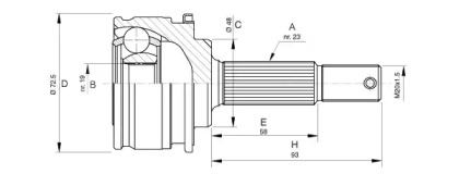 Шарнирный комплект OPEN PARTS CVJ5196.10