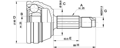 Шарнирный комплект OPEN PARTS CVJ5198.10