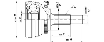 Шарнирный комплект OPEN PARTS CVJ5203.10