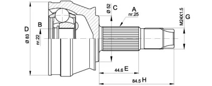 Шарнирный комплект OPEN PARTS CVJ5209.10