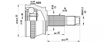 Шарнирный комплект OPEN PARTS CVJ5210.10